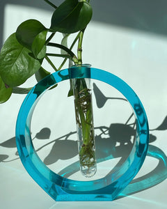 Circular Cyan Jelly Vase