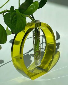 Circular Lime Jelly Vase