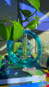 Circular Cyan Jelly Vase